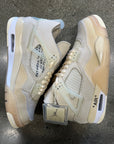 OFF WHITE WMNS AIR JORDAN 4 SAIL - SIZE W10.5 M9 (WORN) - SUPER CLEAN