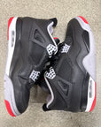 AIR JORDAN 4 BRED REIMAGINED - SIZE 10 (WORN) - DAMAGED LID
