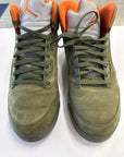 AIR JORDAN 5 OLIVE 2024 - SIZE 13 (WORN) - MISSING LACE LOCK