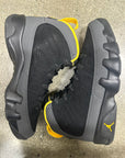 AIR JORDAN 9 DARK CHARCOAL UNIVERISTY GOLD - SIZE 8 (WORN)