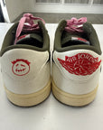 AIR JORDAN 1 LOW TRAVIS SCOTT MEDIUM OLIVE - SIZE 9.5 (WORN)