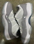AIR JORDAN 11 LOW CEMENT GREY - SIZE 12 (WORN)