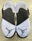 AIR JORDAN 5 BLACK METALLIC REIMAGINED - SIZE 9.5 (WORN)