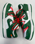 OFF WHITE DUNK LOW PINE GREEN - SIZE 10.5 (WORN)