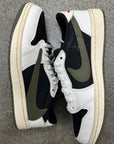 WMNS AIR JORDAN 1 LOW TRAVIS SCOTT OLIVE - SIZE W7.5 M6 (WORN) - MISSING EXTRA LACES
