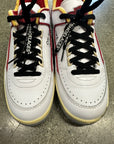 OFF WHITE AIR JORDAN 2 WHITE RED - SIZE 9 (WORN)