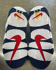 AIR MORE UPTEMPO '96 WHITE NAVY - SIZE 9.5 (WORN)
