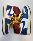 AIR JORDAN 1 HIGH UNION STORM BLUE - SIZE 8 (WORN)