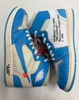 OFF WHITE AIR JORDAN 1 HIGH UNIVERSITY BLUE - SIZE 14 (WORN)