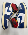 AIR JORDAN 1 HIGH UNION STORMBLUE - SIZE 10 (WORN )