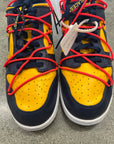 OFF WHITE DUNK LOW UNIVERSITY GOLD - SIZE 15 (WORN)