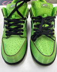 SB DUNK LOW THE POWERPUFF GIRLS BUTTERCUP - SIZE 9.5 (WORN)