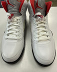 AIR JORDAN 5 FIRE RED SILVER TONGUE - SIZE 10 (WORN)
