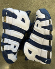 AIR MORE UPTEMPO '96 WHITE NAVY - SIZE 9.5 (WORN)
