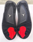 AIR JORDAN 4 RED THUNDER - SIZE 10 (WORN) - DAMAGED LID