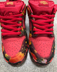 SB DUNK LOW THE WIZARD OF OZ POPPY FIELD - SIZE 11 (WORN) (SUPER CLEAN)