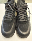 OFF WHITE AIR FORCE 1 LOW BLACK WHITE - SIZE 10 (WORN)