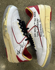 OFF WHITE AIR JORDAN 2 WHITE RED - SIZE 9 (WORN)