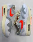 AIR MAX 1 PATTA WAVES WHITE HYPER CRIMSON - SIZE 8.5 (WORN) - SUPER CLEAN