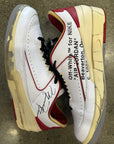 OFF WHITE AIR JORDAN 2 WHITE RED - SIZE 14 (WORN)