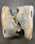 OFF WHITE WMNS AIR JORDAN 4 MUSLIN - SIZE W9.5 M8 (WORN) - SUPER CLEAN