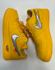 OFF WHITE AIR FORCE 1 LOW UNIVERSITY GOLD - SIZE 11 (WORN)