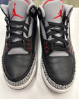 AIR JORDAN 3 BLACK CEMENT 2018 - SIZE 9 (WORN)