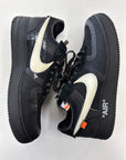 OFF WHITE AIR FORCE 1 LOW BLACK WHITE - SIZE 11.5 (WORN)