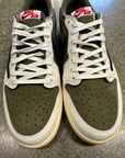 AIR JORDAN 1 LOW TRAVIS SCOTT MEDIUM OLIVE - SIZE 9.5 (WORN) - SUPER CLEAN