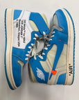 OFF WHITE AIR JORDAN 1 HIGH UNIVERSITY BLUE - SIZE 10 (WORN)