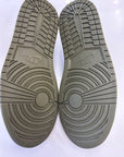 AIR JORDAN 1 LOW MEDIUM OLIVE - SIZE 10.5 (WORN) - SIZE 10.5 (WORN)
