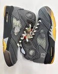 OFF WHITE AIR JORDAN 5 MUSLIN - SIZE 10 (WORN) - SUPER CLEAN - CLEAR NETTING