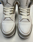 WMNS AIR JORDAN 3 A MA MANIERE WHITE - SIZE W12.5 M11 (WORN)