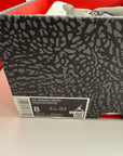 AIR JORDAN 3 BLACK CEMENT - SIZE 8 (WORN)