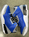 AIR JORDAN 3 VARSITY ROYAL CEMENT - SIZE 9.5 (WORN)