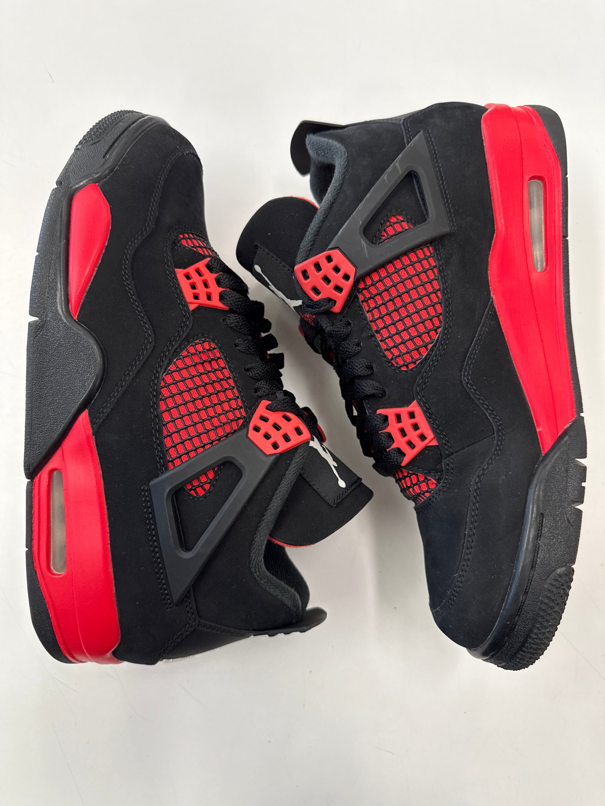 AIR JORDAN 4 RED THUNDER - SIZE 10 (WORN) - DAMAGED LID