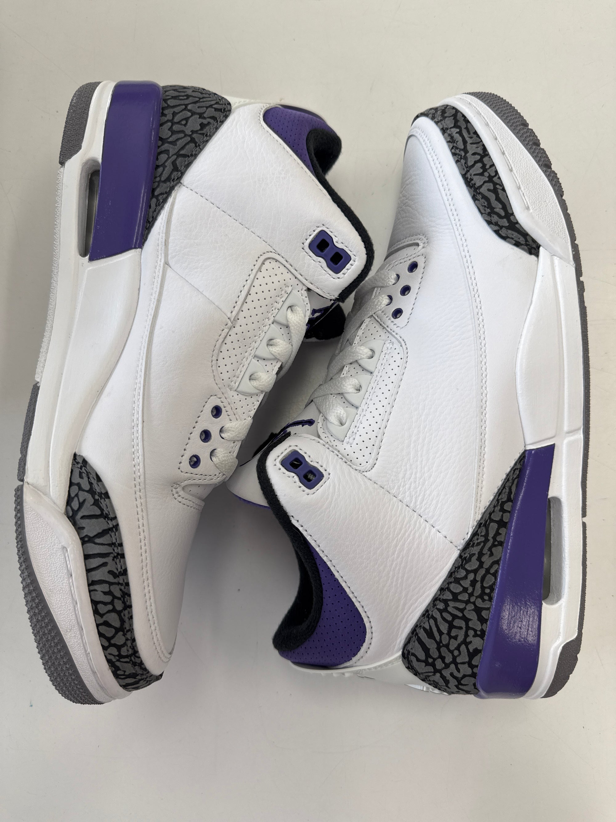 AIR JORDAN 3 DARK IRIS - SIZE 10 (WORN) - SUPER CLEAN