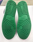AIR JORDAN 1 HIGH PINE GREEN BLACK - SIZE 11 (WORN)