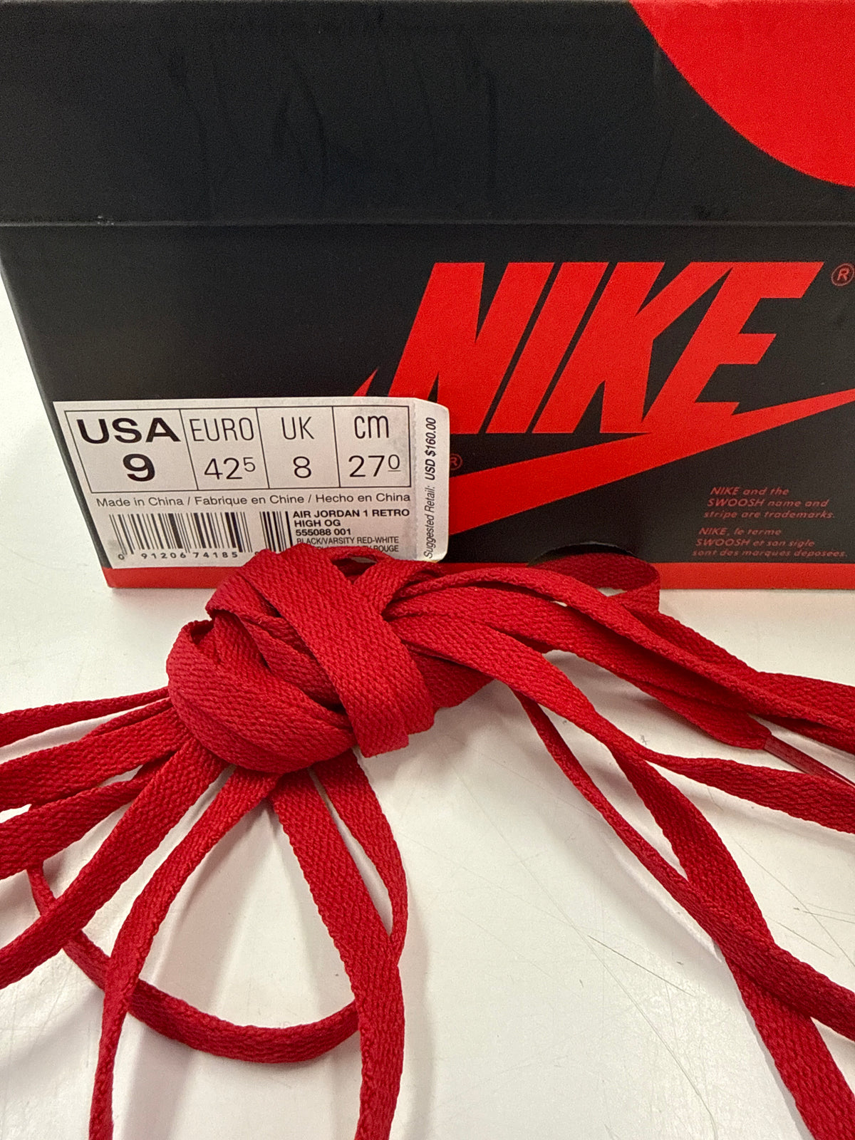 AIR JORDAN 1 HIGH BANNED 2016 - SIZE 9 (WORN)