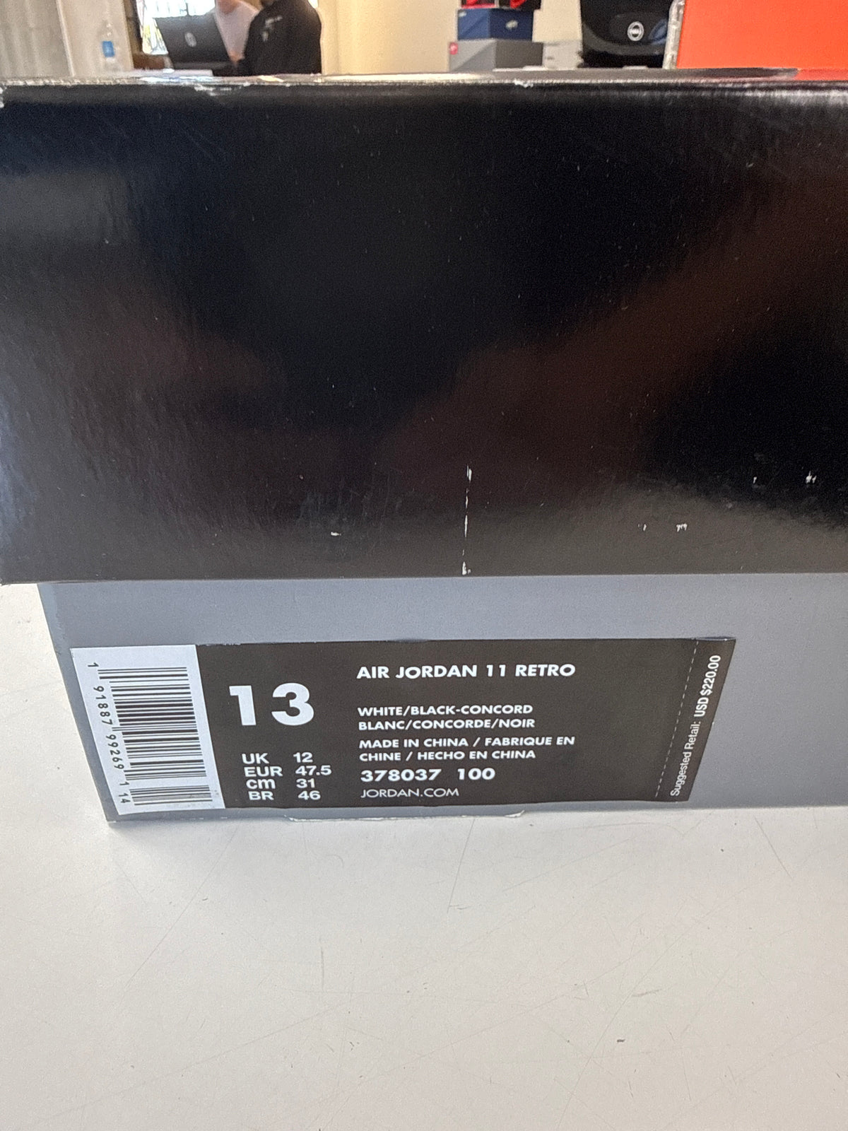 AIR JORDAN 11 CONCORD 2018 -  SIZE 13 (WORN)