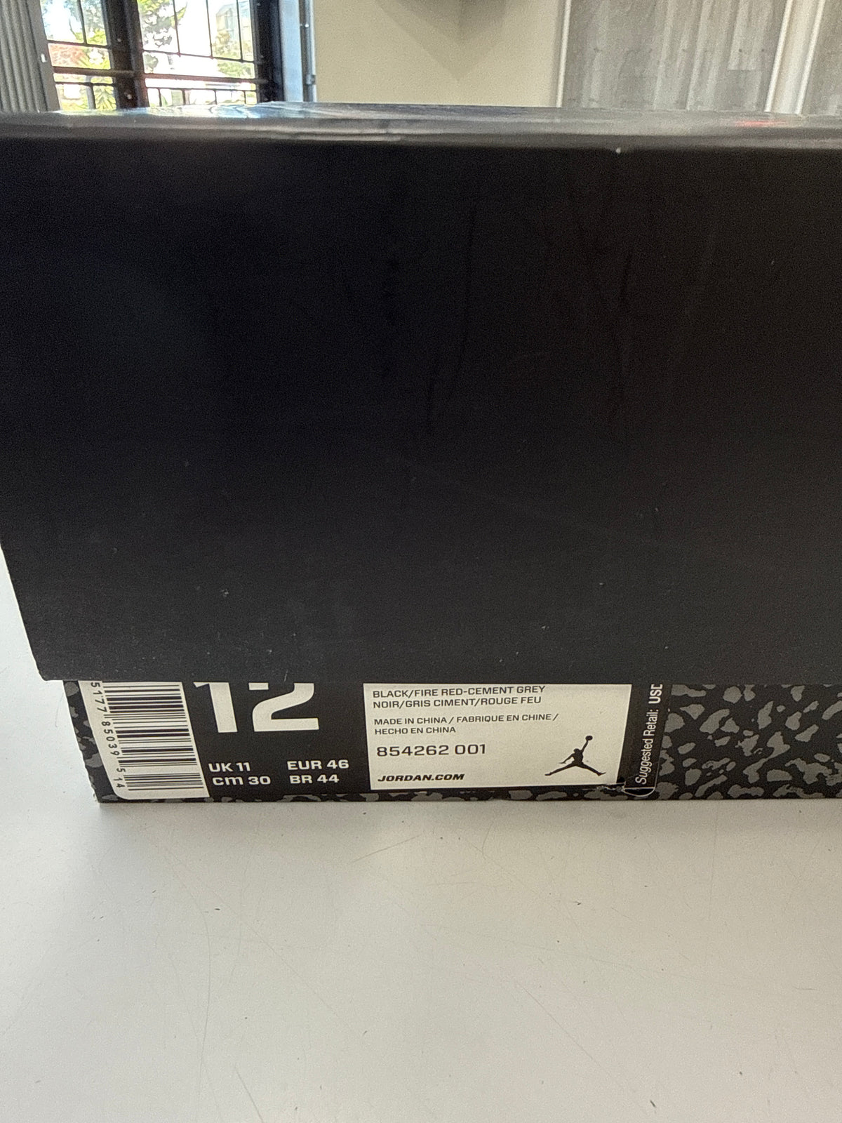 AIR JORDAN 3 BLACK CEMENT 2018 - SIZE 12 (WORN)