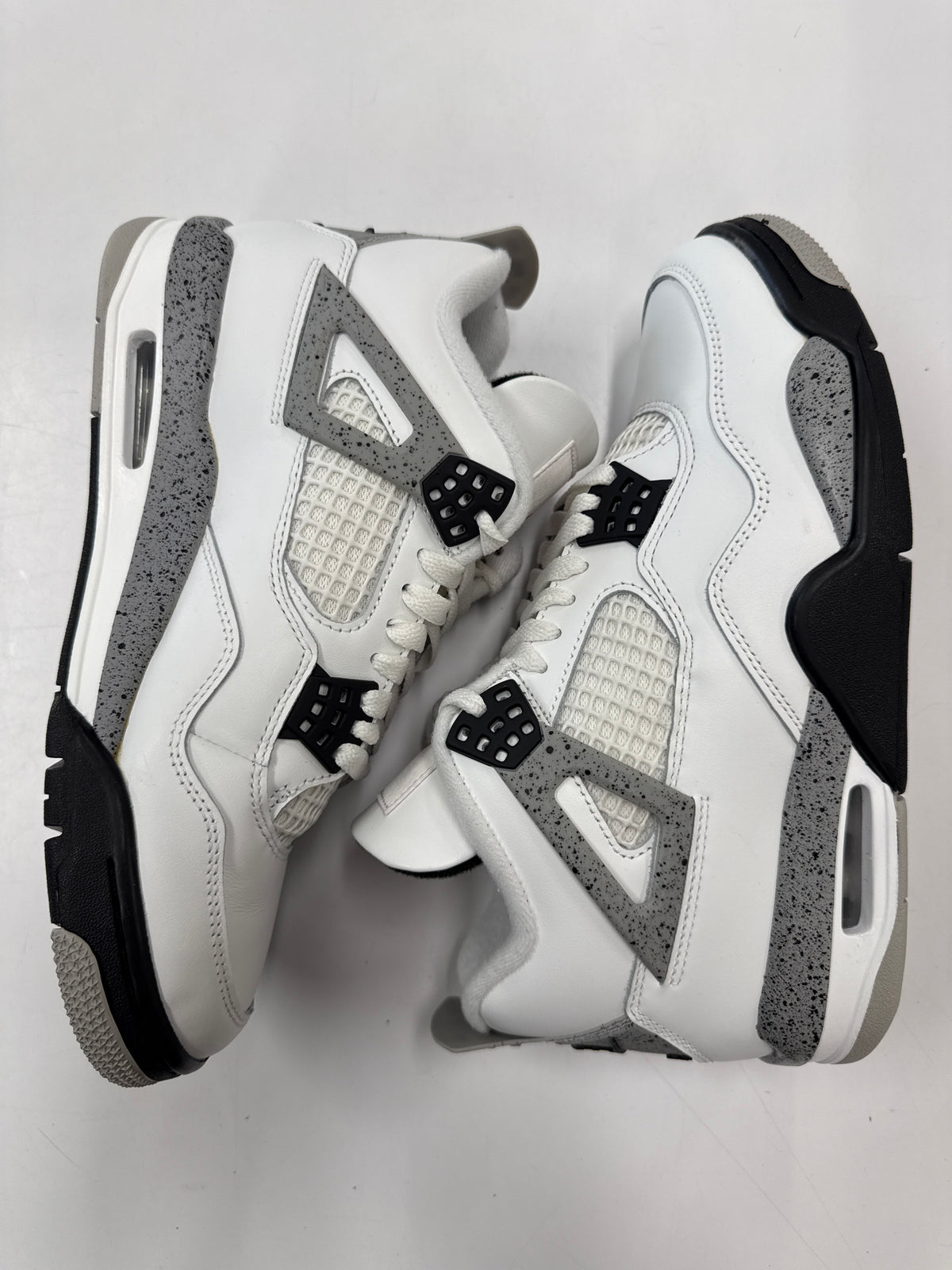 AIR JORDAN 4 WHITE CEMENT 2025 - SIZE 7.5 (WORN) - SUPER CLEAN