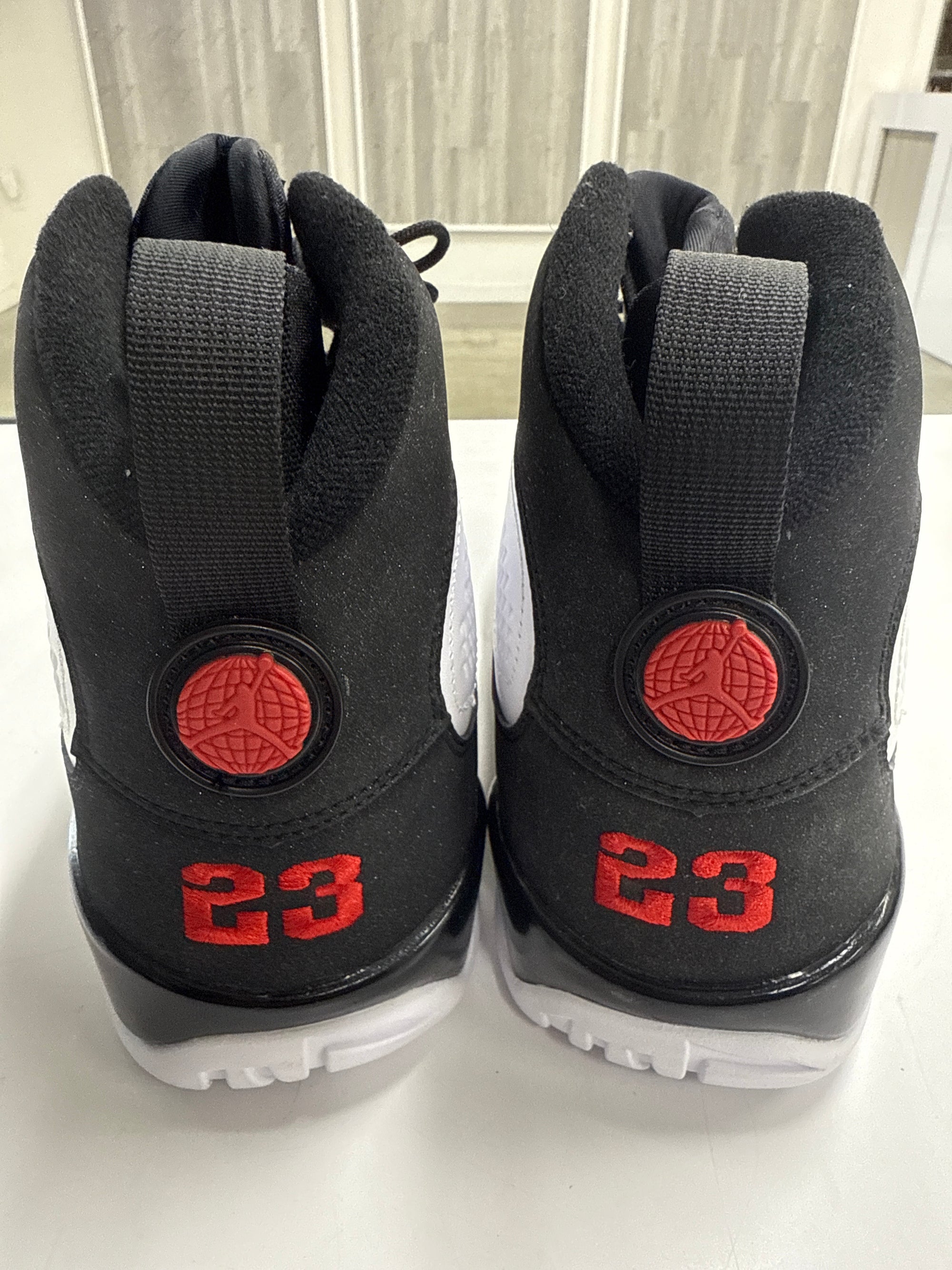 AIR JORDAN 9 WHITE RED BLACK 2010 - SIZE 11.5 (WORN) - SUPER CLEAN