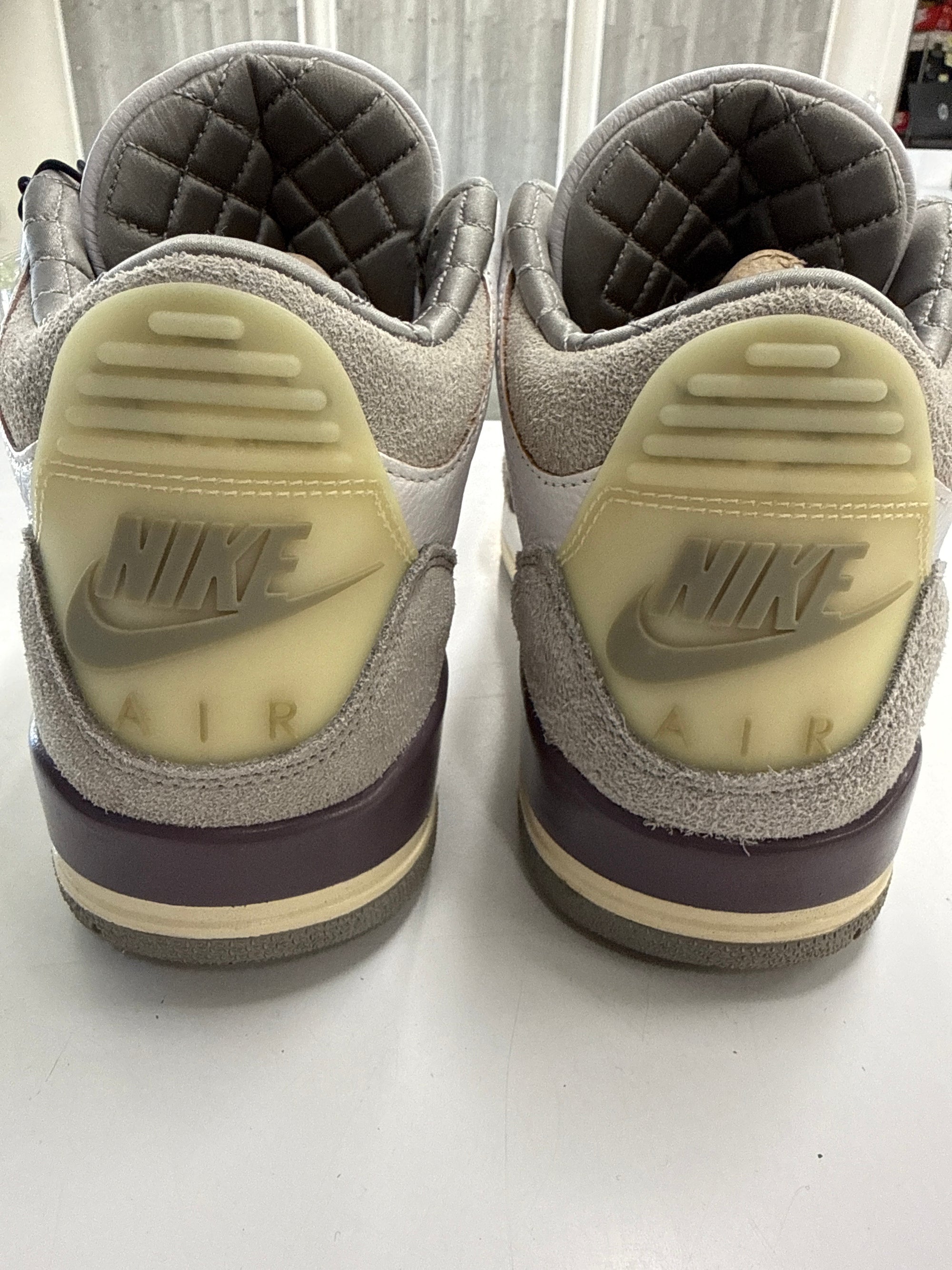 WMNS AIR JORDAN 3 A MA MANIERE WHITE - SIZE W12.5 M11 (WORN)