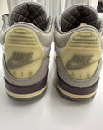 WMNS AIR JORDAN 3 A MA MANIERE WHITE - SIZE W12.5 M11 (WORN)