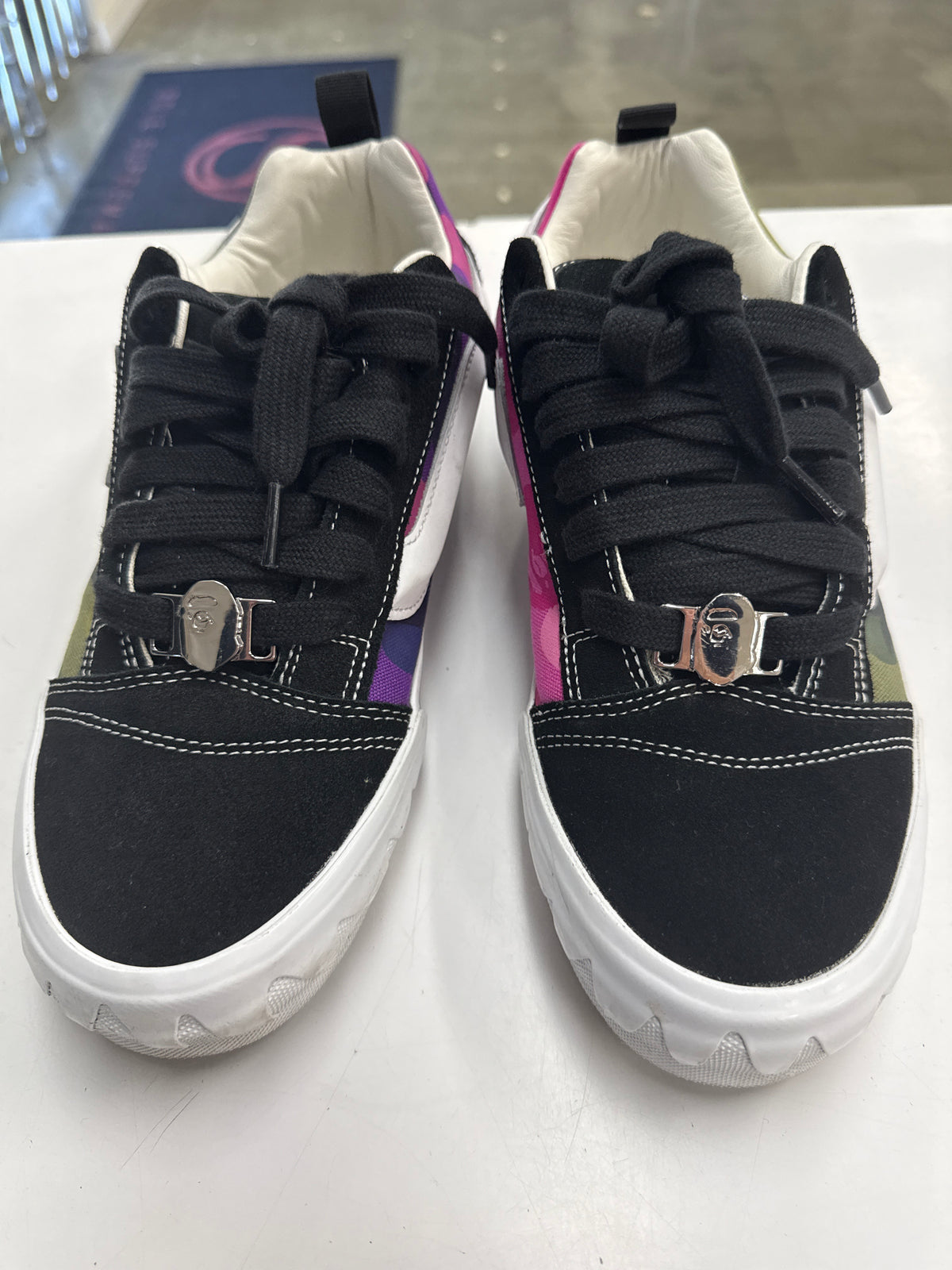 VANS KNU SKOOL BAPE CAMO GREEN - SIZE 11 (WORN)