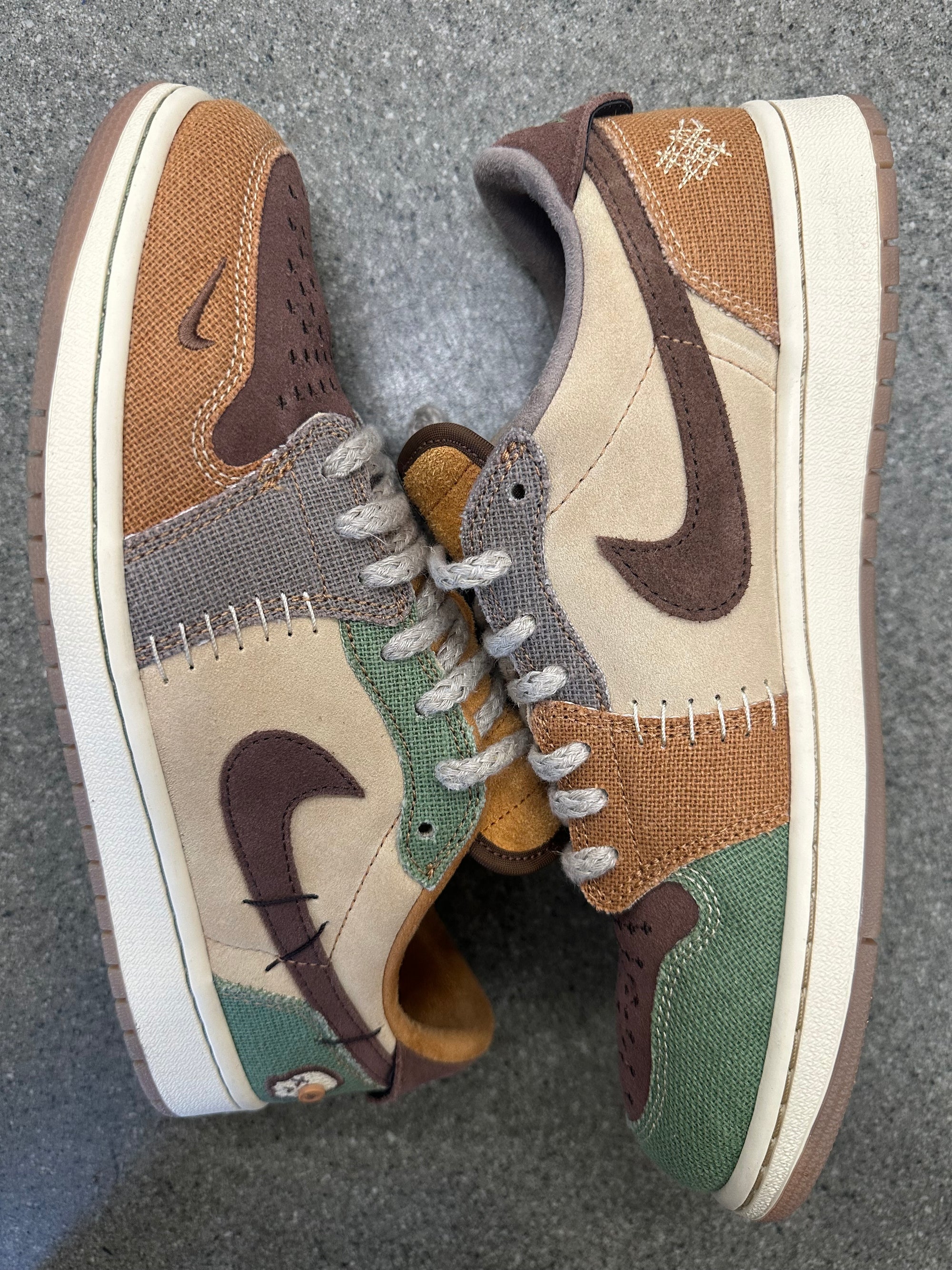 AIR JORDAN 1 LOW OG ZION VOODOO - SIZE 10.5 (WORN) (SUPER CLEAN)