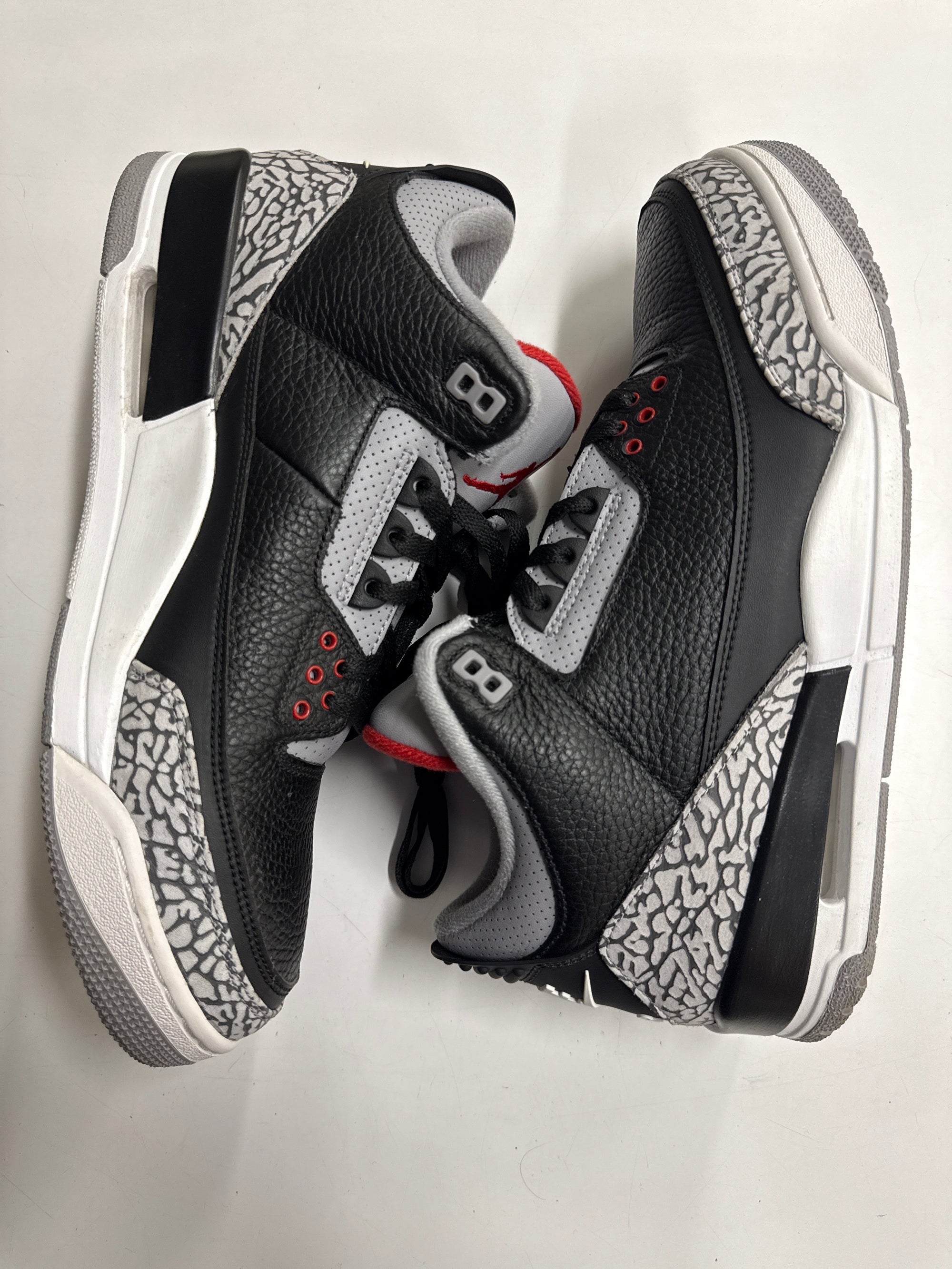 AIR JORDAN 3 BLACK CEMENT 2018 - SIZE 12 (WORN)