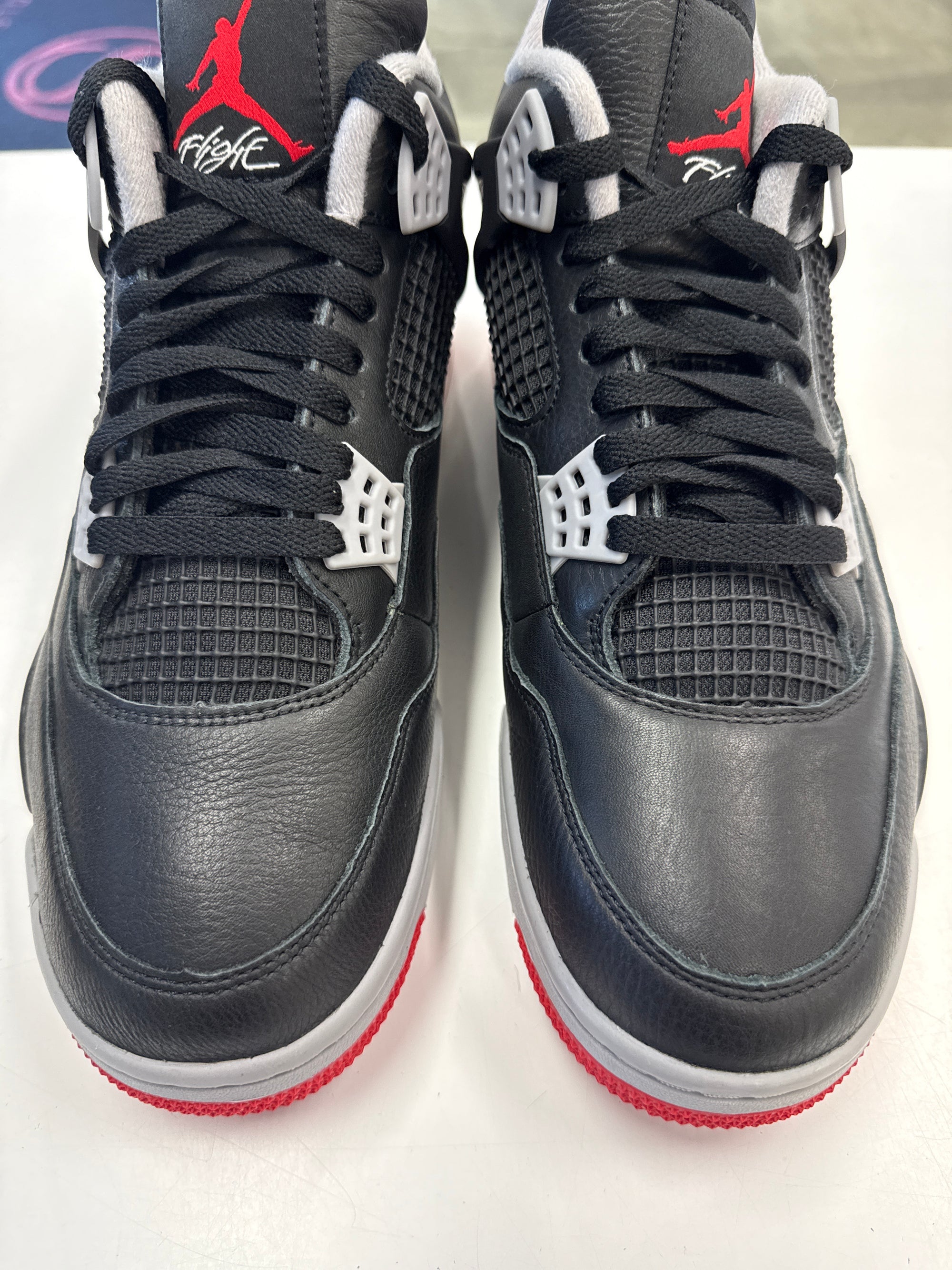 AIR JORDAN 4 BRED REIMAGINED - SIZE 11 (WORN) - SUPER CLEAN - SMALL PUNCTURE IN LID