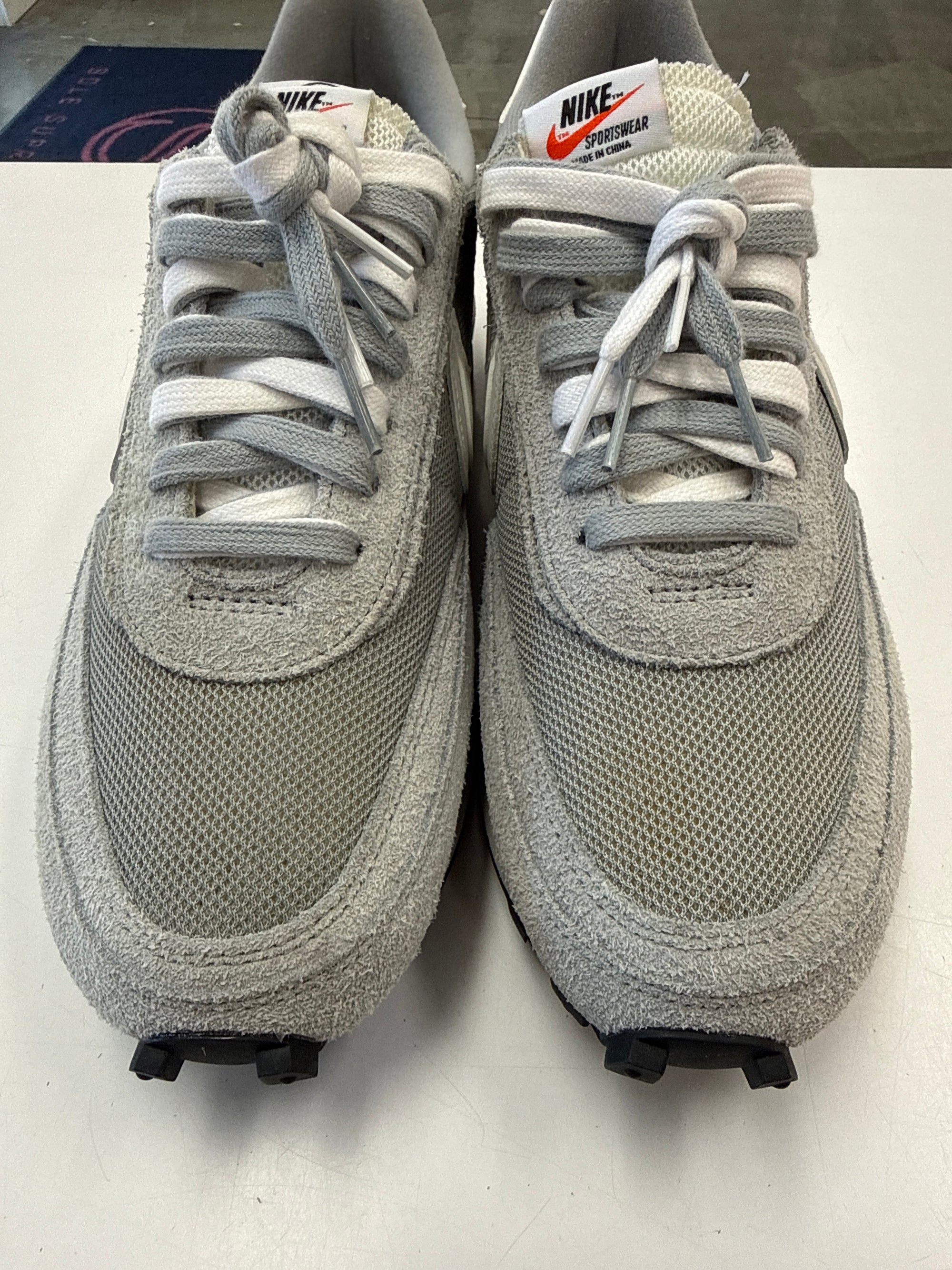 LDWAFFLE SACAI FRAGMENT SMOKE GREY - SIZE 10.5 (WORN) - SUPER CLEAN